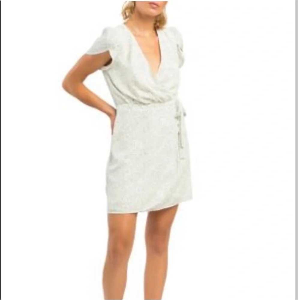 NWT  White and Black Polka Dot Mini Dress - Picture 8 of 8